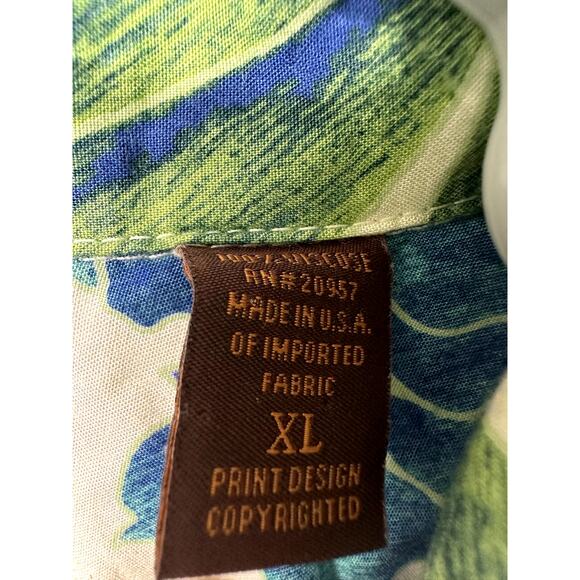 Tori Richard Hawaiian Print Multicolor Men's XL Full Button - Picture 5 of 5